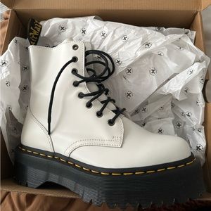 Dr. Martens Jadon Platform Boots in White